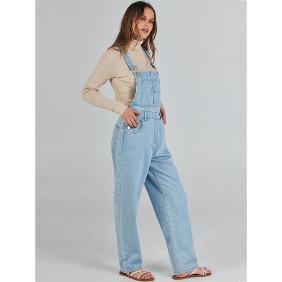 NWT Cotton ANRABESS Overalls for Women Denim Jumpsuits Small - Picture 1 of 12